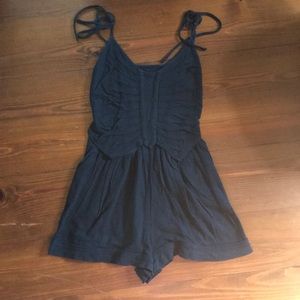 Navy butterfly romper size small